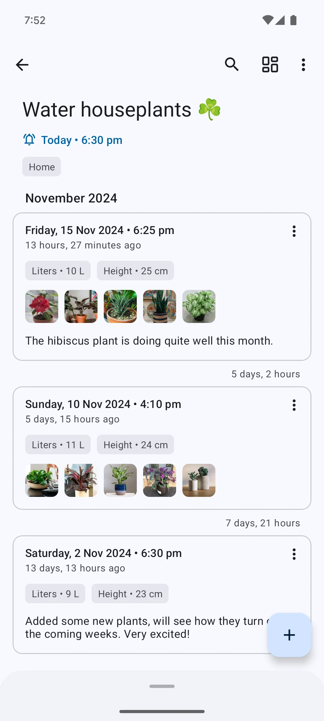 TimeJot - Event timeline log screenshot