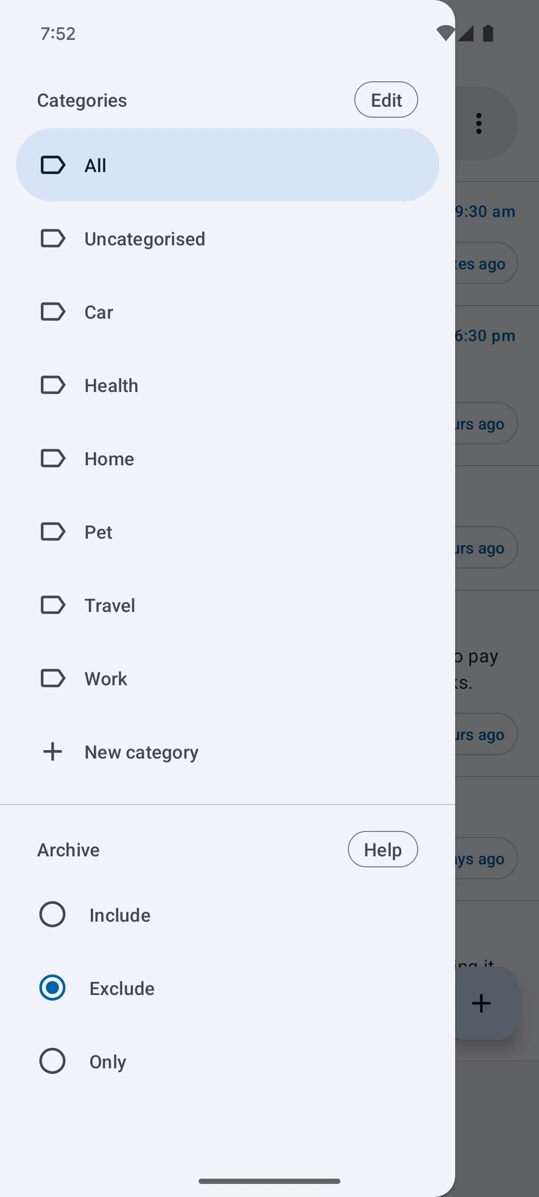 TimeJot - Event timeline log screenshot
