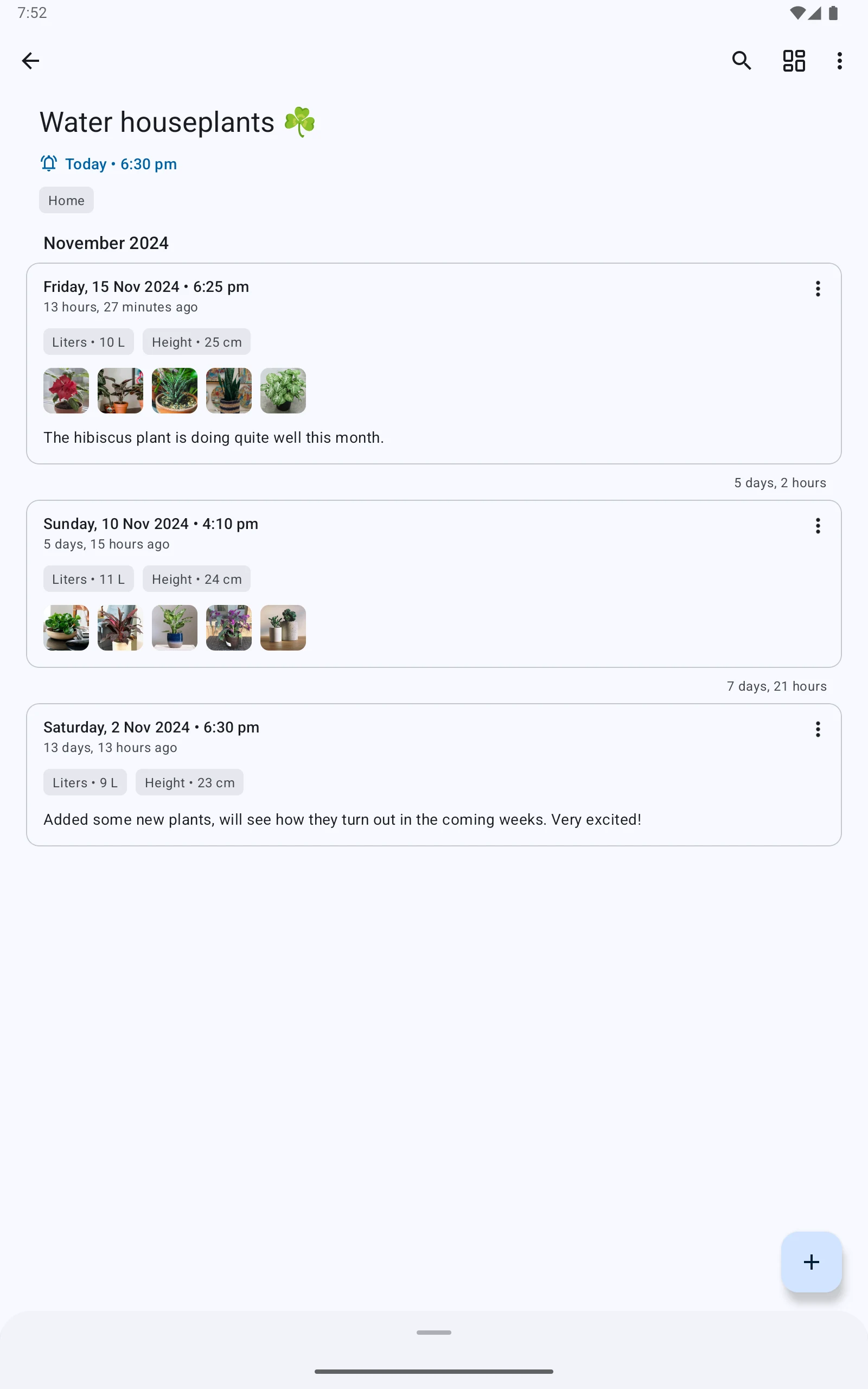 TimeJot - Event timeline log screenshot